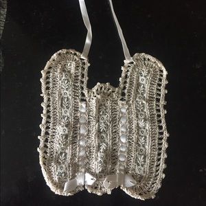 Crocheted baby Bib